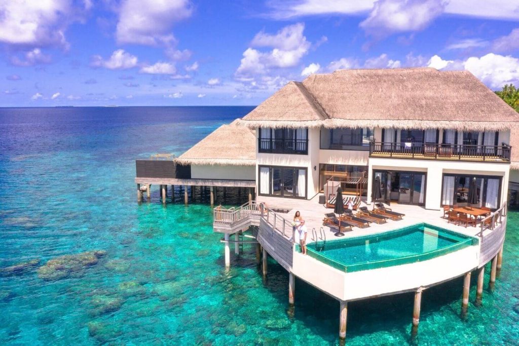 The Maldives Resorts with Over Water Villas & Bungalows with Jacuzzi & Private Pool